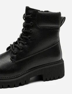 ATTITUDE ,Varmfodrade boots med snörning