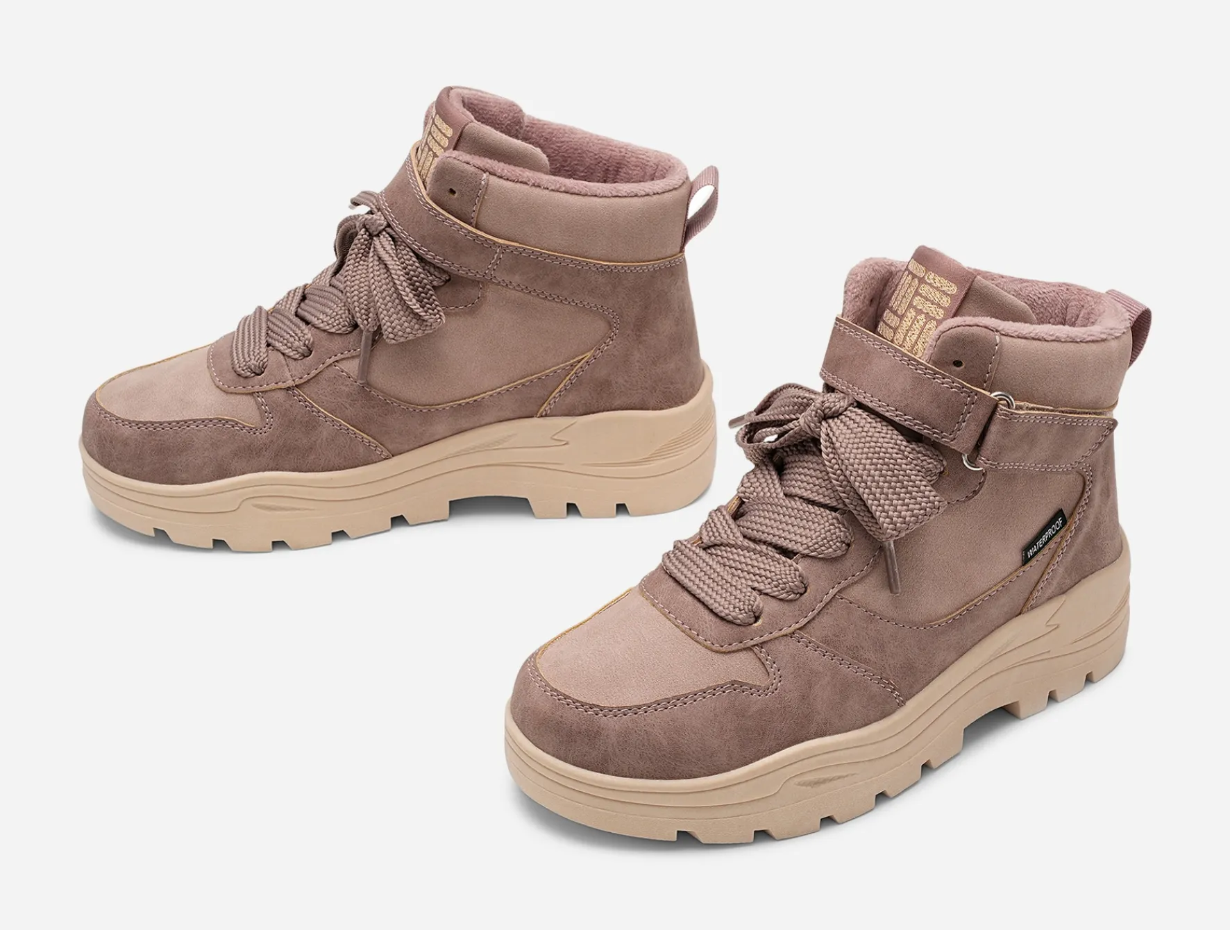 Barn DINSKO ,Fleecefodrade höga sneakers waterproof