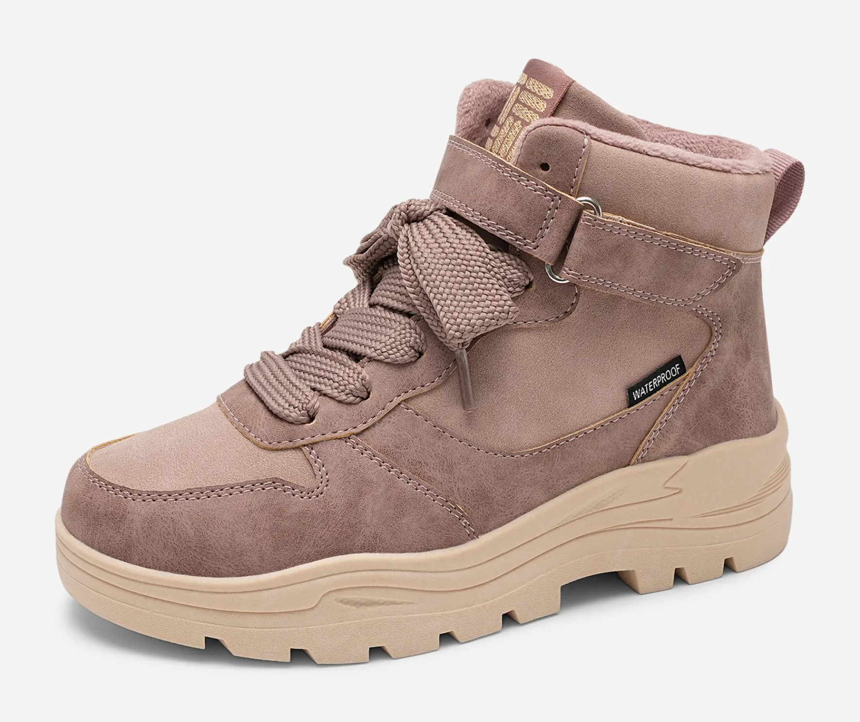 Barn DINSKO ,Fleecefodrade höga sneakers waterproof