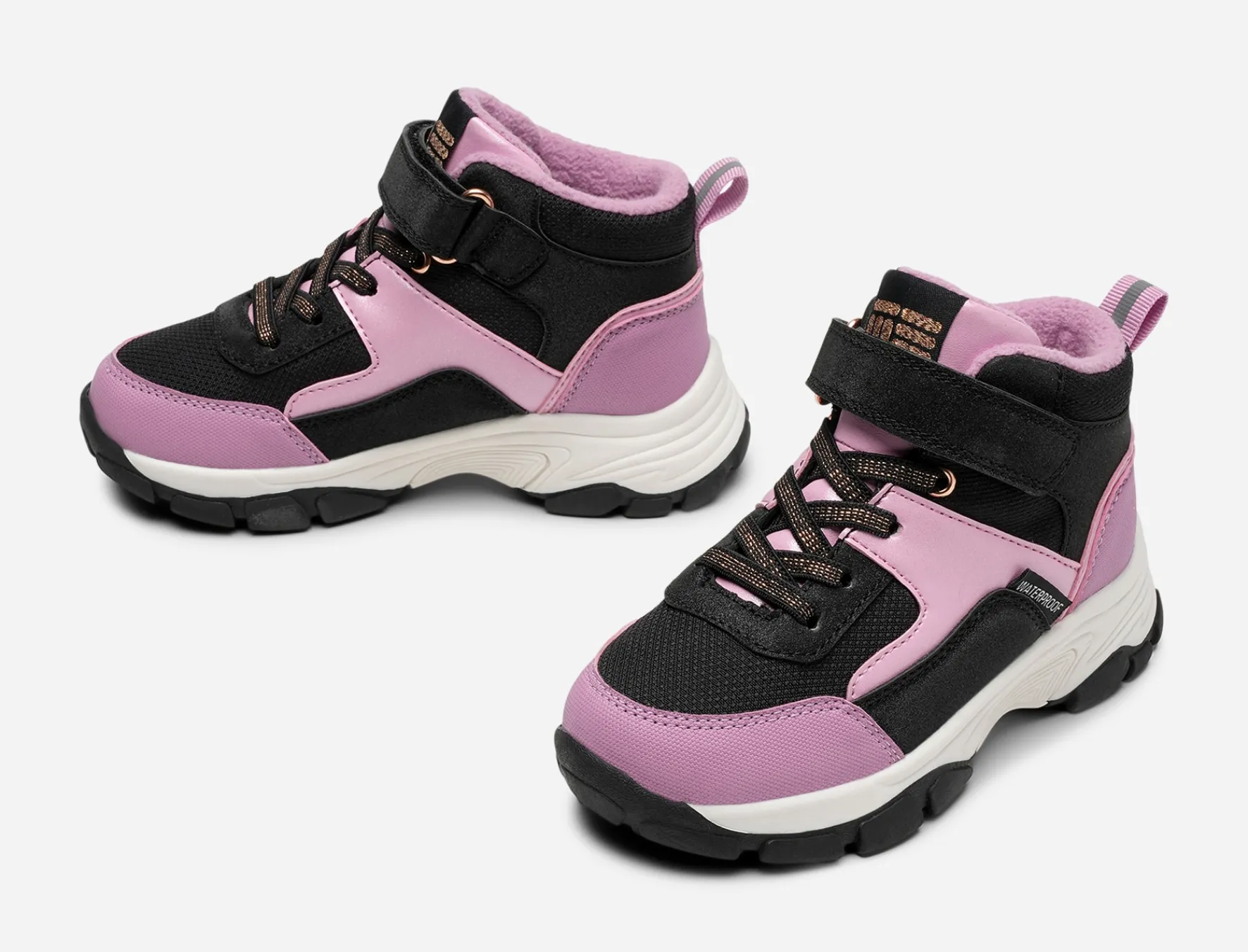 Barn DINSKO ,Fleecefodrade höga sneakers waterproof