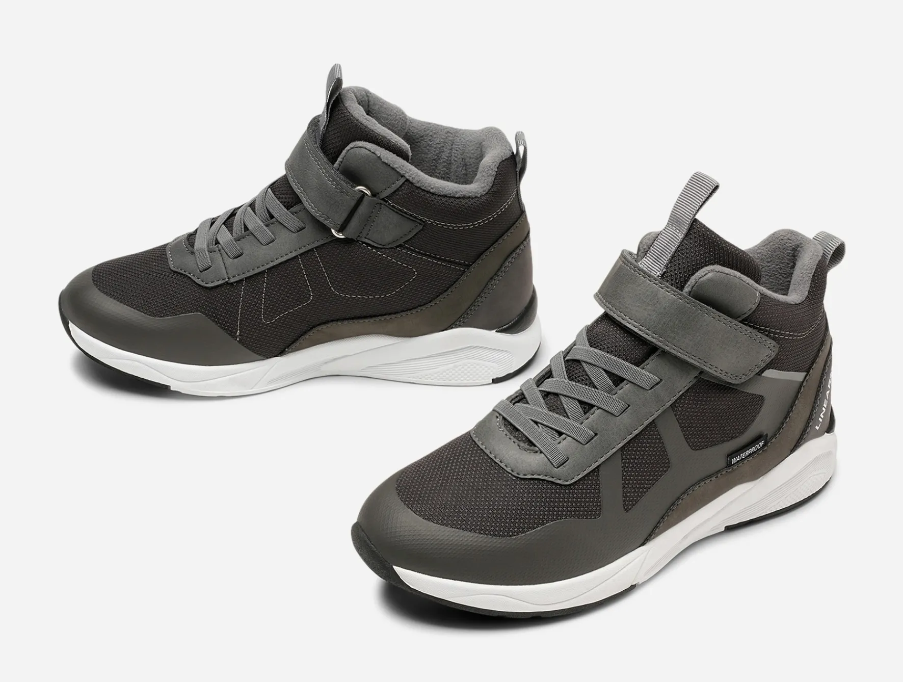 Barn LINEAR ,Fleecefodrade höga sneakers waterproof