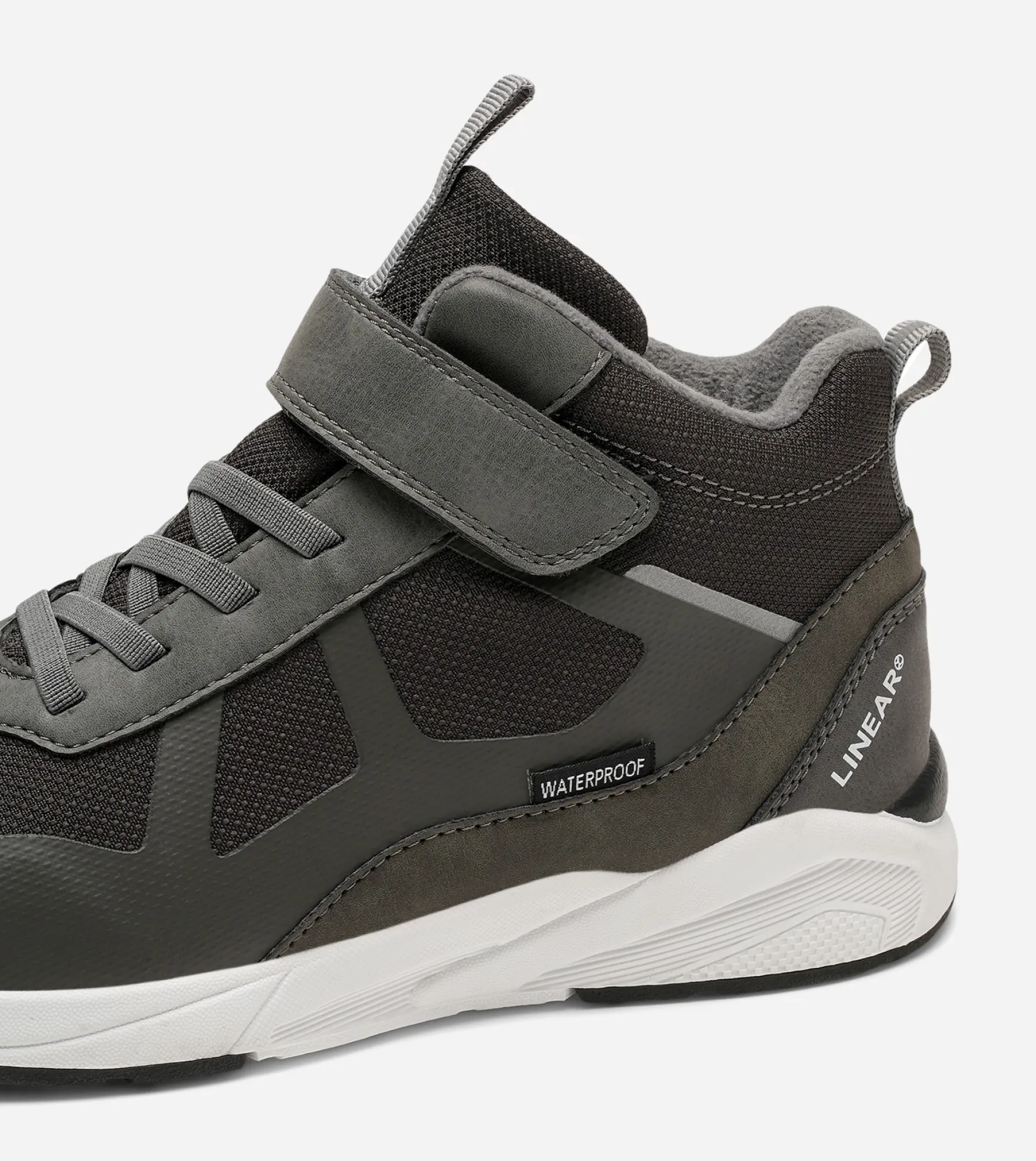 Barn LINEAR ,Fleecefodrade höga sneakers waterproof
