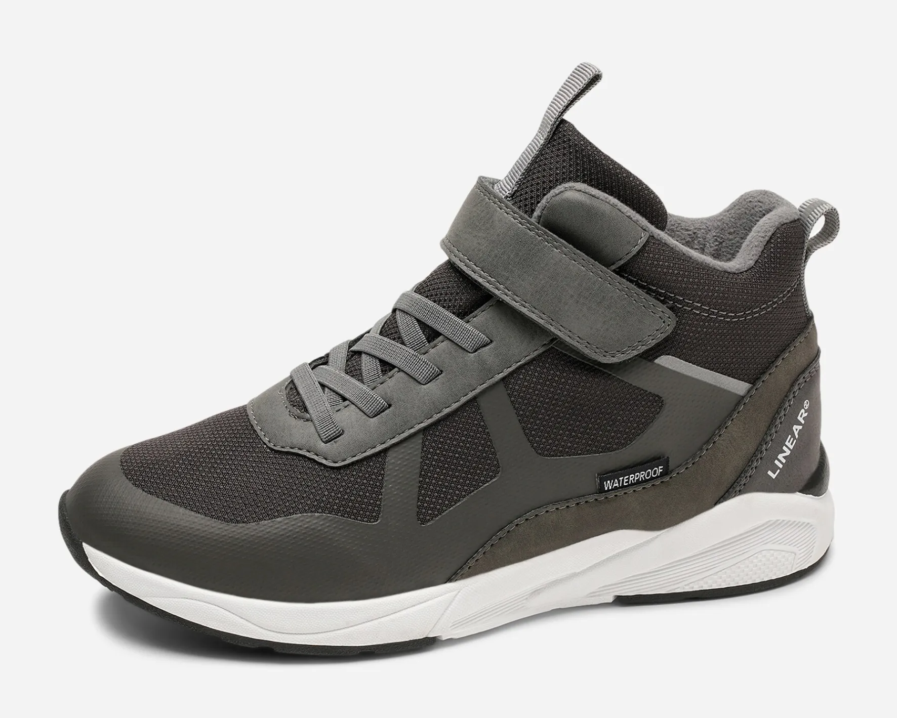 Barn LINEAR ,Fleecefodrade höga sneakers waterproof