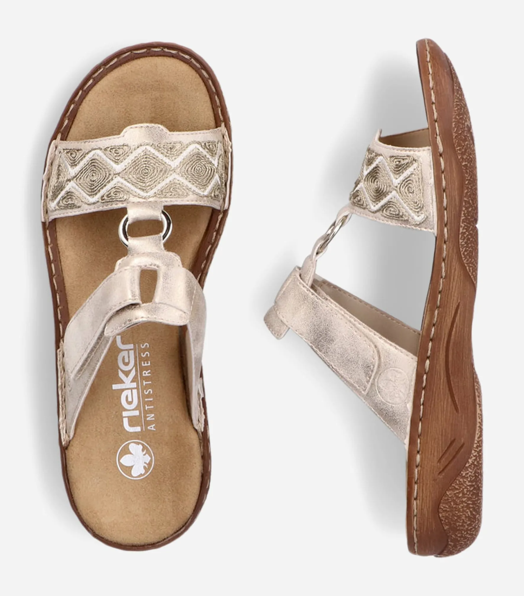 RIEKER ,Sandaler med remmar