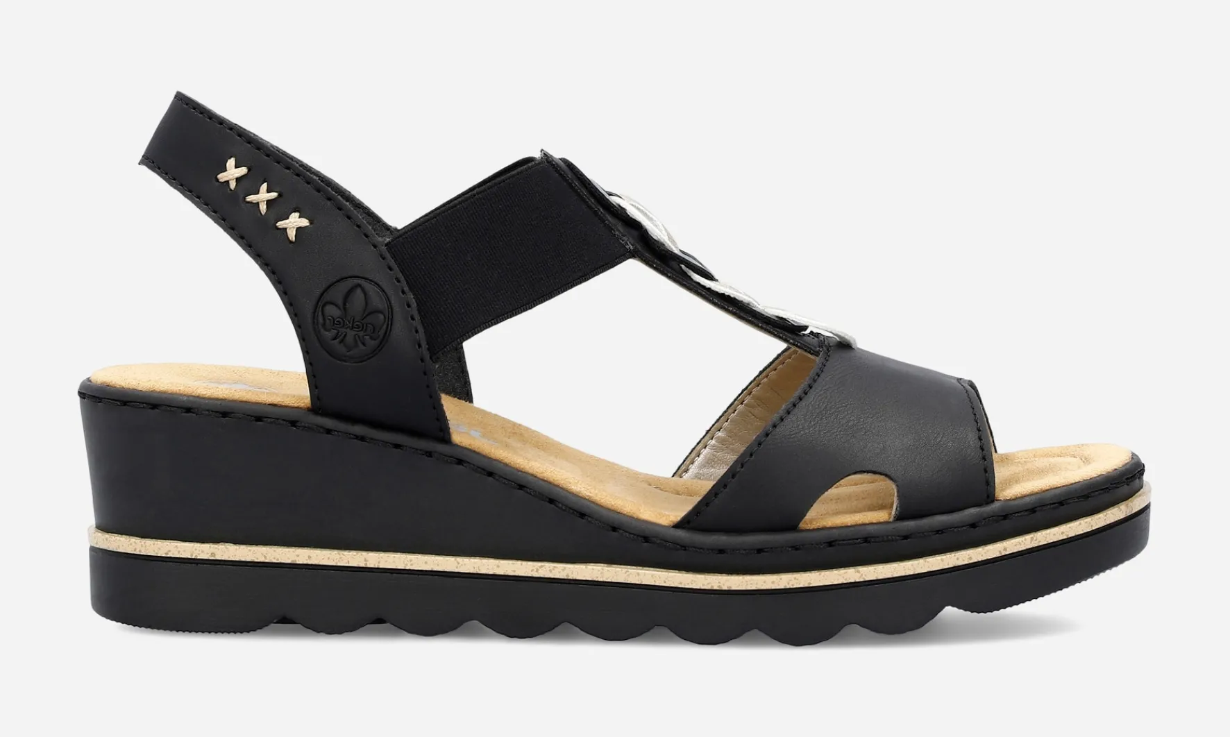 RIEKER ,Sandaletter med remmar