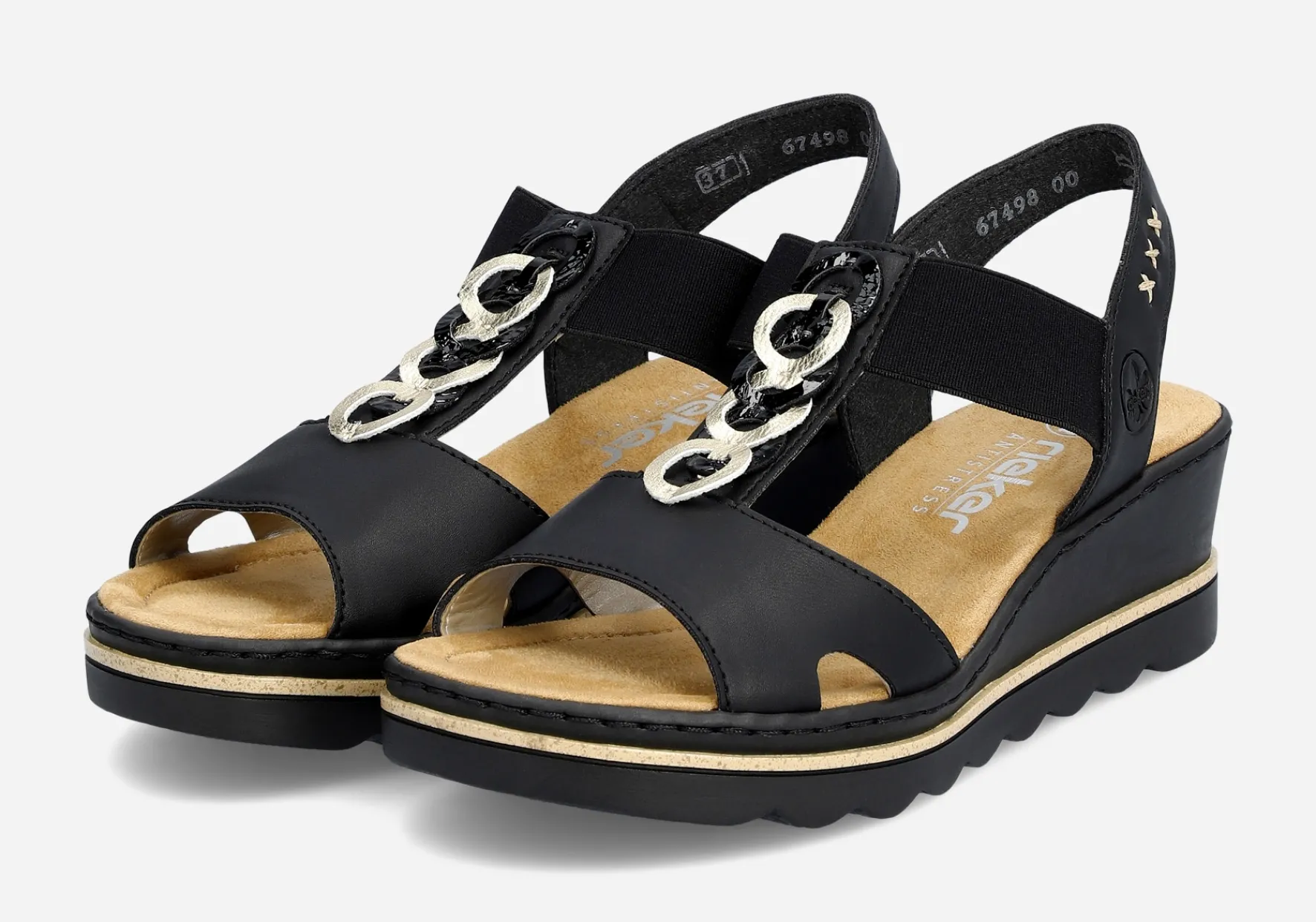 RIEKER ,Sandaletter med remmar