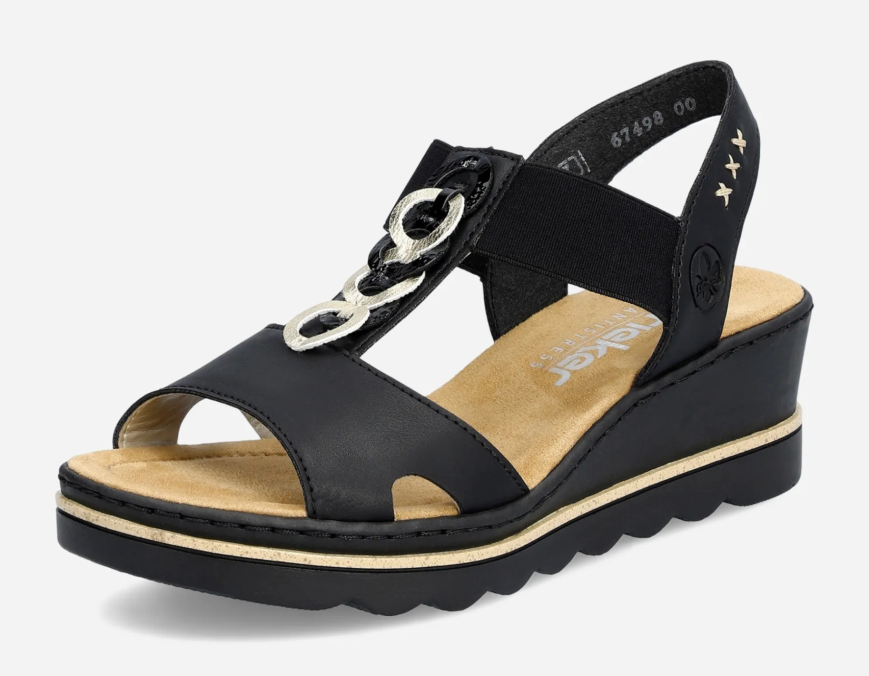 RIEKER ,Sandaletter med remmar