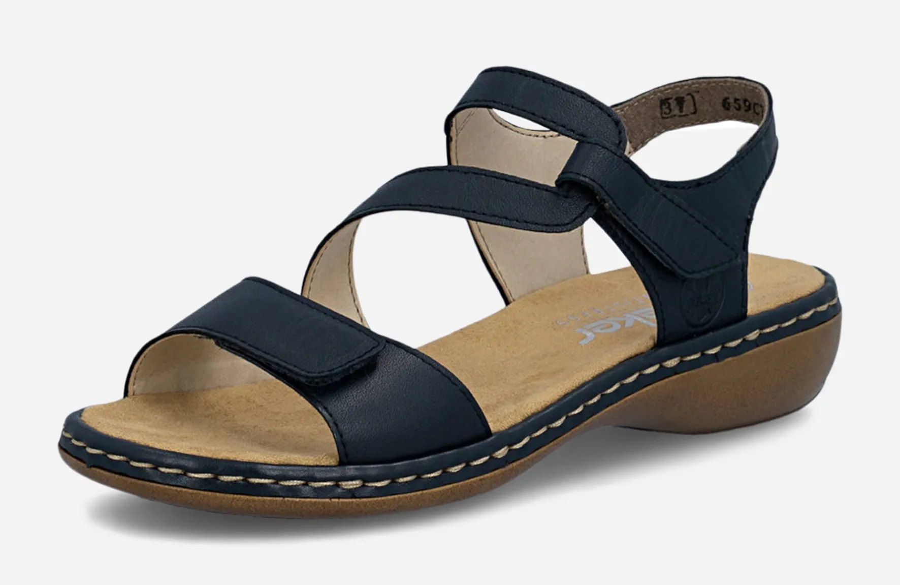 RIEKER ,Sandaletter med remmar