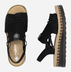 RIEKER ,Sandaletter med remmar