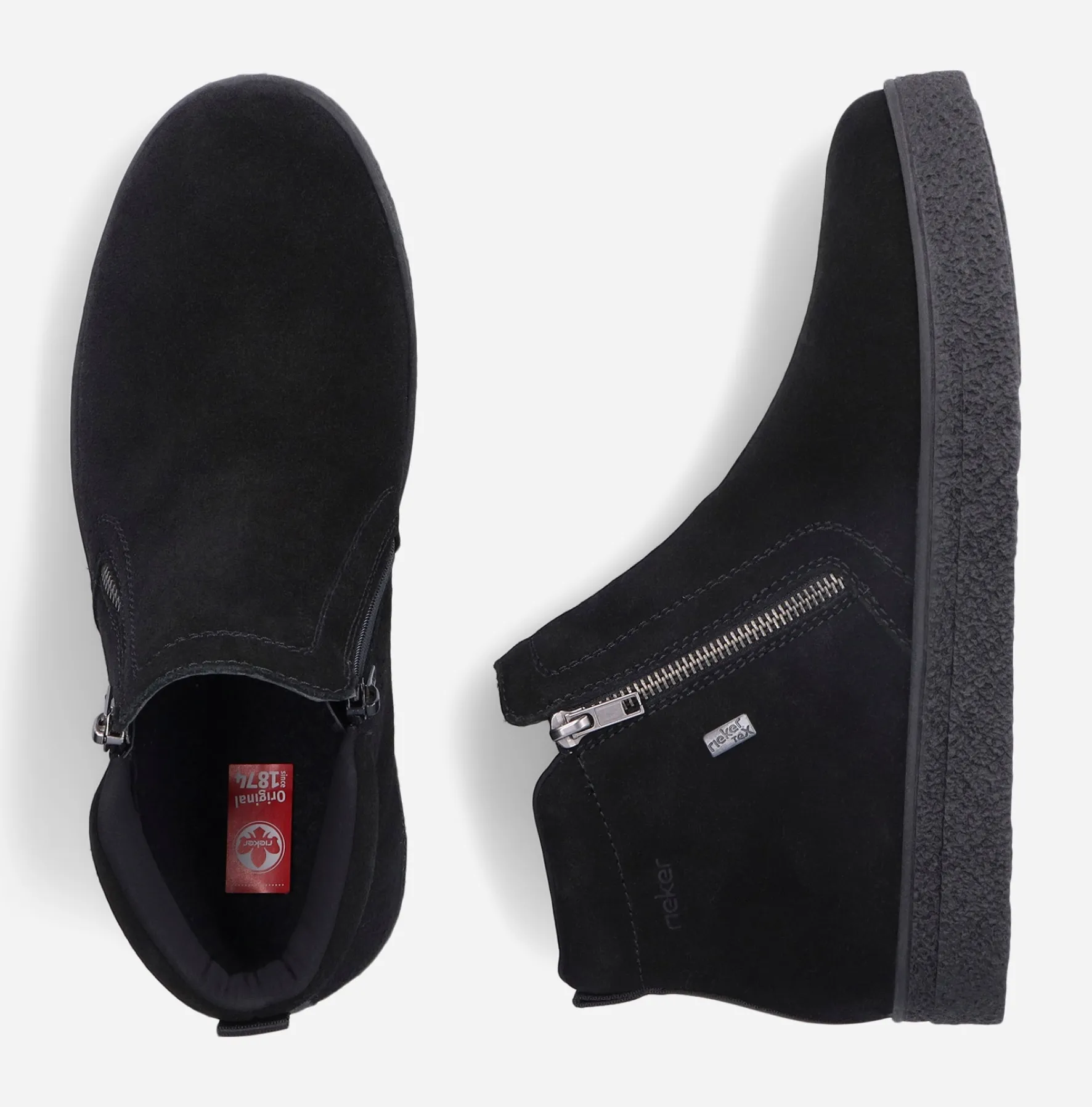 RIEKER ,Varmfodrade boots med dragkedja